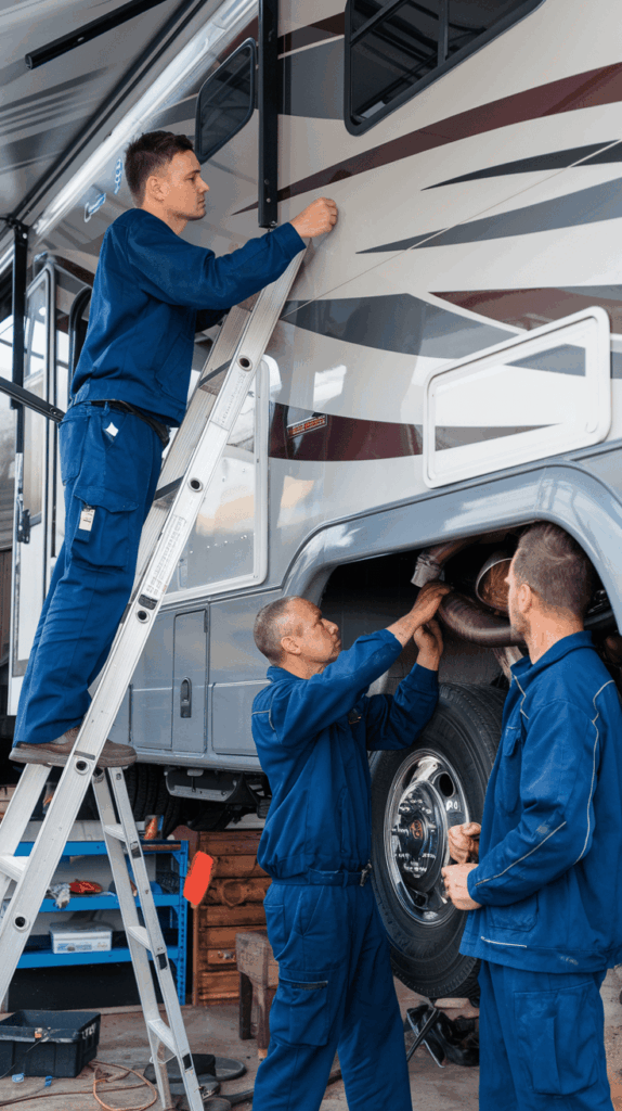 mobile rv repair in progress